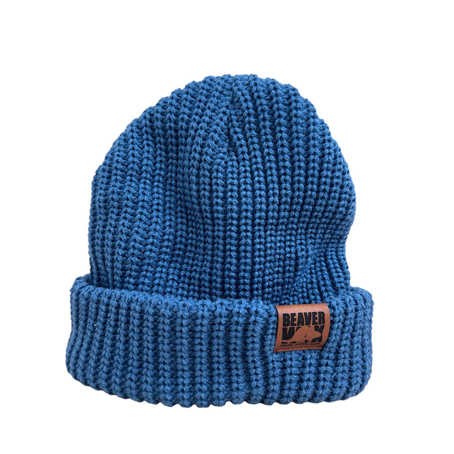 Chunky Wide Rib Roll-Up Beanie